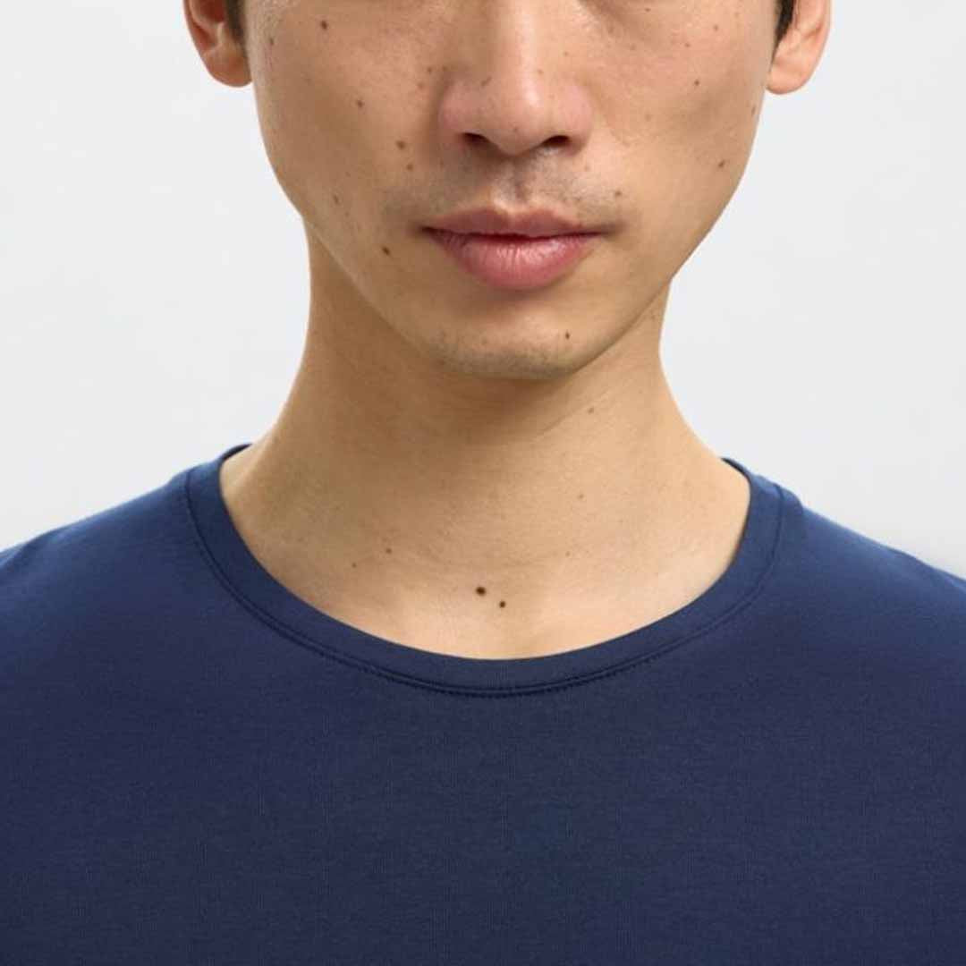 Maicë Selected SLMNEWPIMA SS O-NECK TEE NOOS