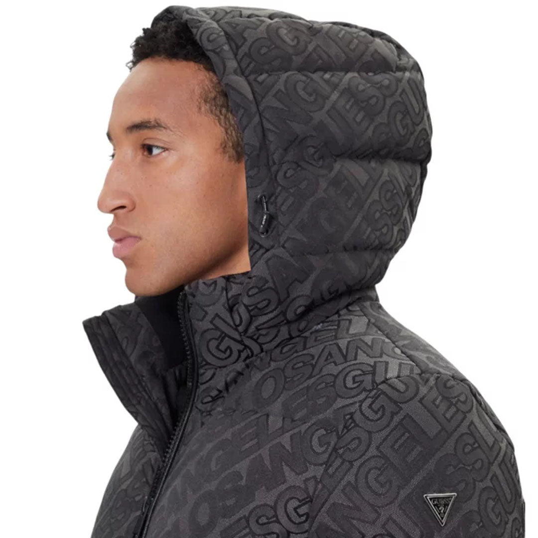 Jakne GUESS ALLOVER LOGO PUFFA JACKET