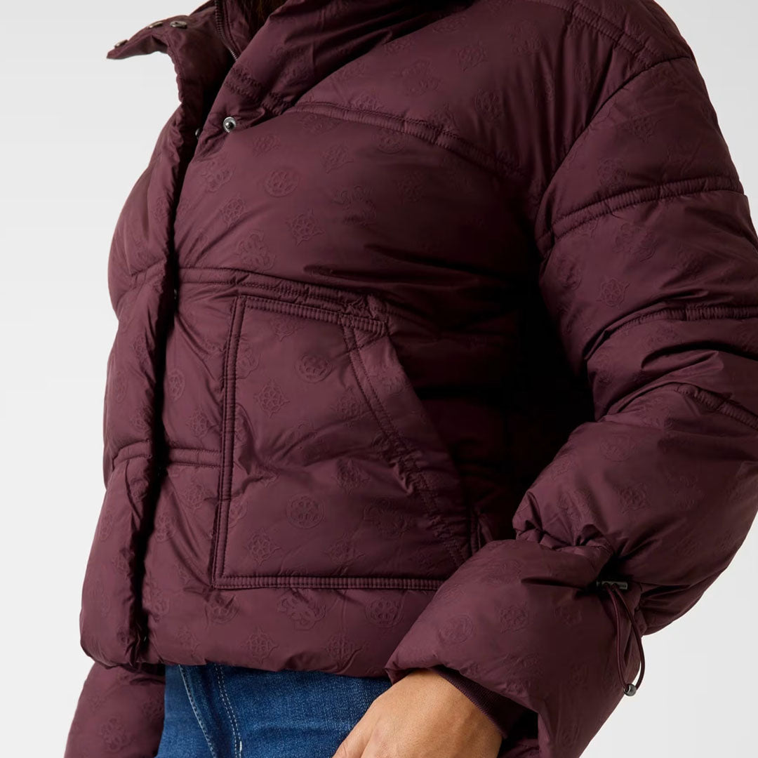 Jakne GUESS NEW DAISY CROP LOGO PUFFER