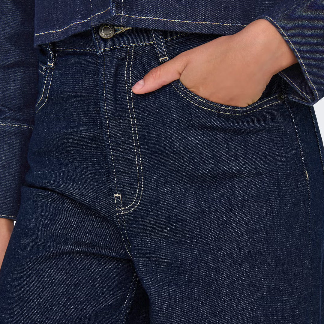 Xhinse Only ONLMERCER HW WIDE FOLD UP RINSE DNM REA