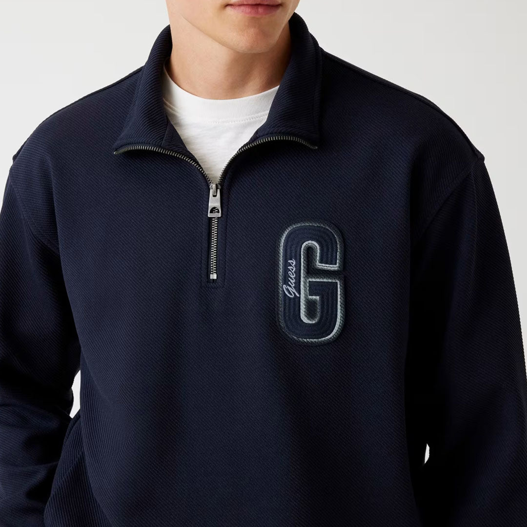 Bluzë GUESS HARRIS TWILL ZIP MOCK NECK