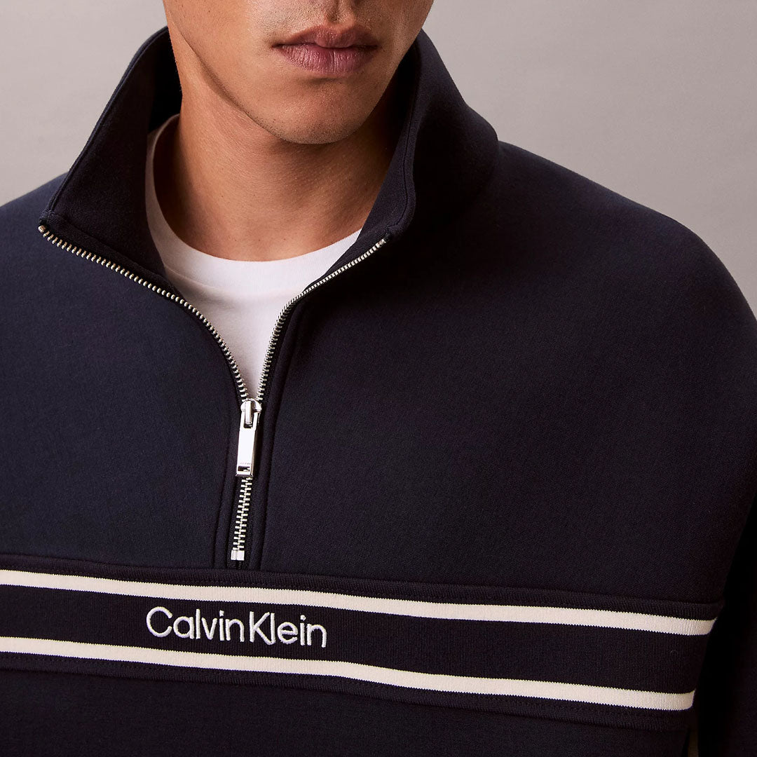 Duks Calvin Klein LS COTTON SPACER STRIPE RIB QTR