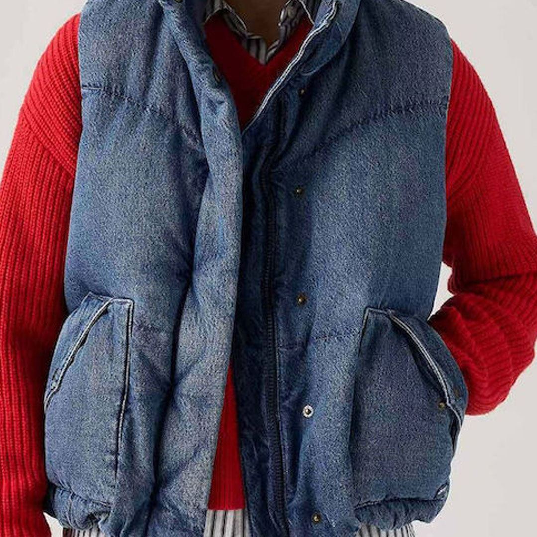 Jelek LEVIS WESTERN BUBBLE VEST CITY WORN OW