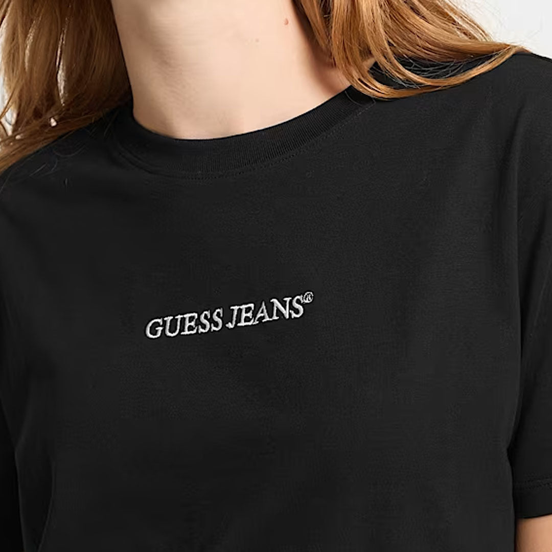 Maicë GUESS JEANS GJ SS CN BOXY EMBRO LOGO TEE