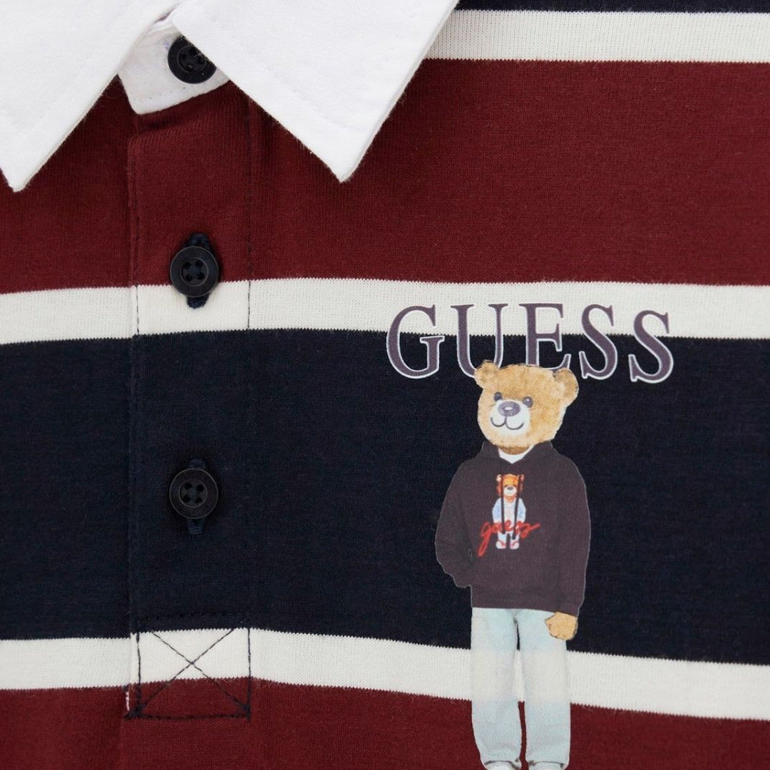 Bluzë Guess HEAVY JERSEY LS POLO