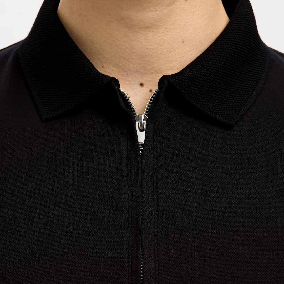 Maicë Selected SLMFAVE ZIP SS POLO NOOS