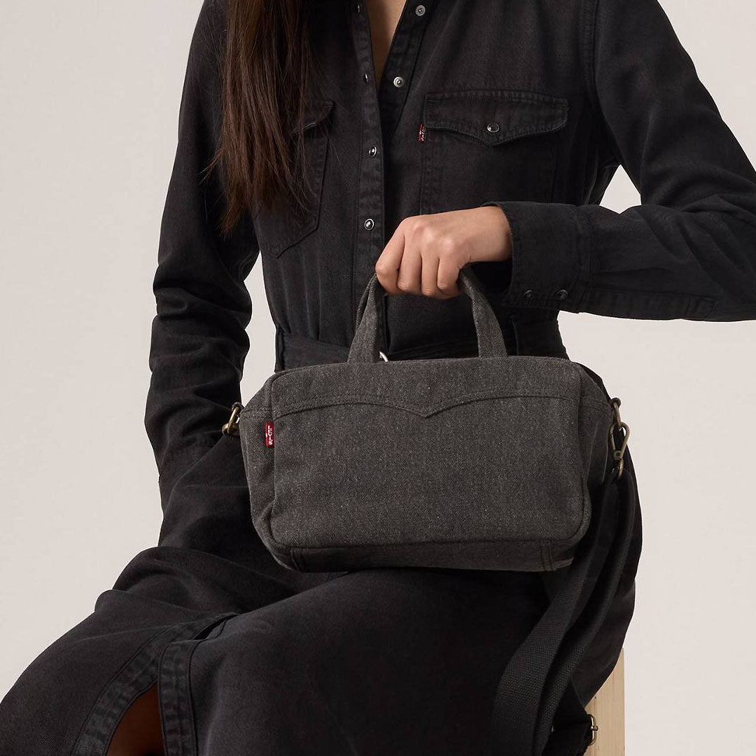 Qantë krahu LEVIS PRESLEY TOP HANDLE BAG BLACK MID