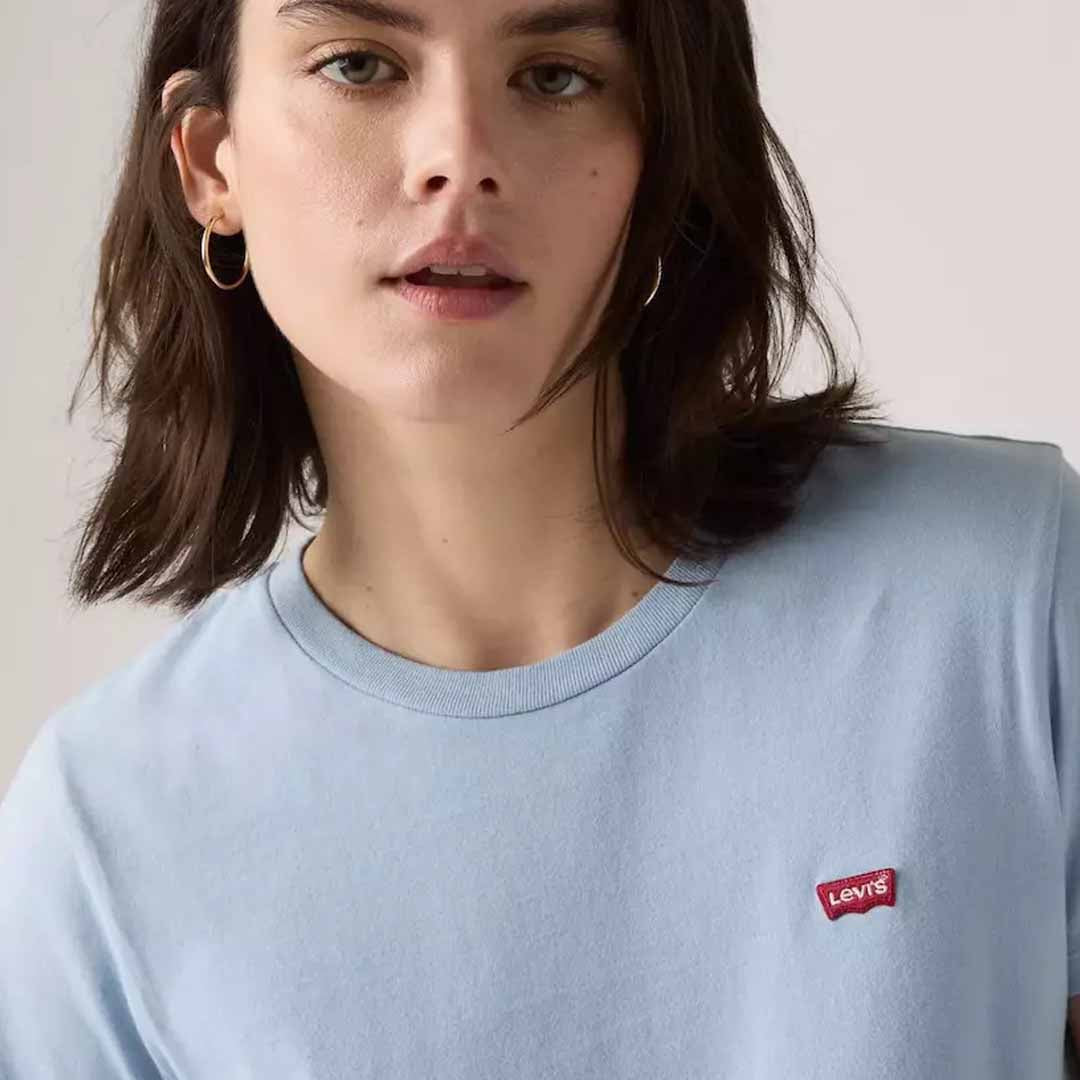 Maicë Levis PERFECT TEE CHAMBRAY BLUE COTTON