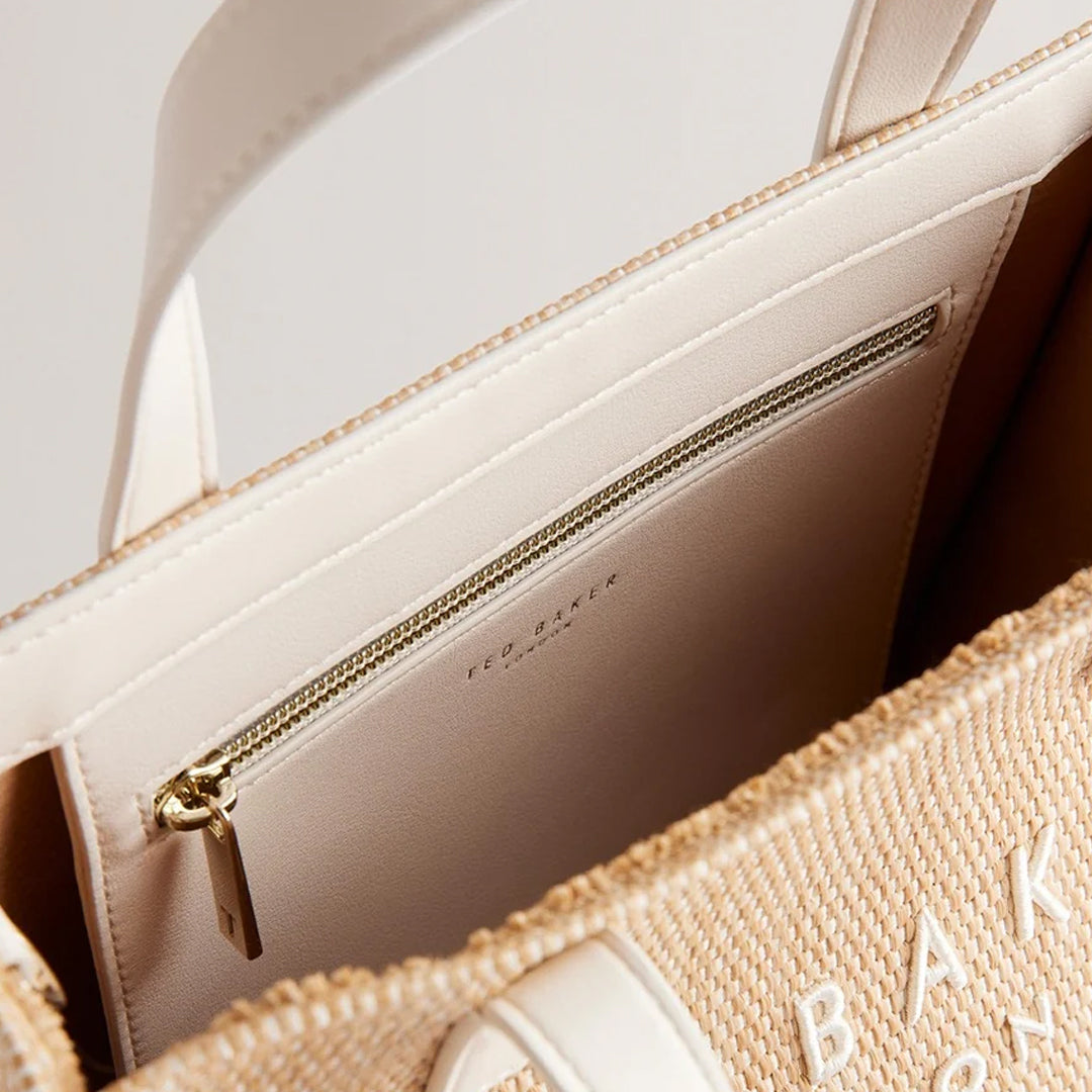 Qantë Ted Baker Faux Raffia Small Icon Bag