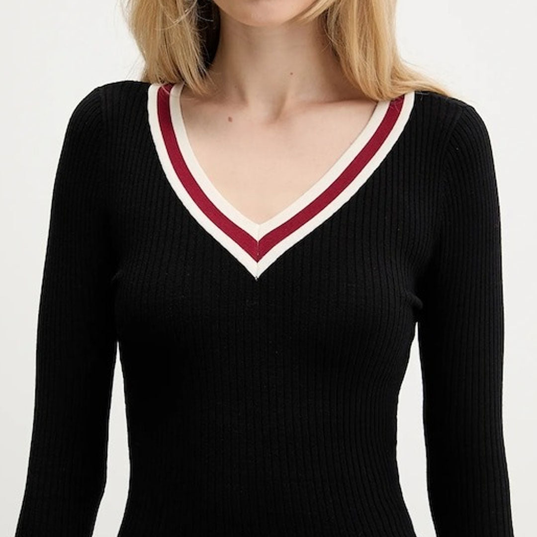 Bluzë GUESS JEANS GJ LS VN RIB SWTR