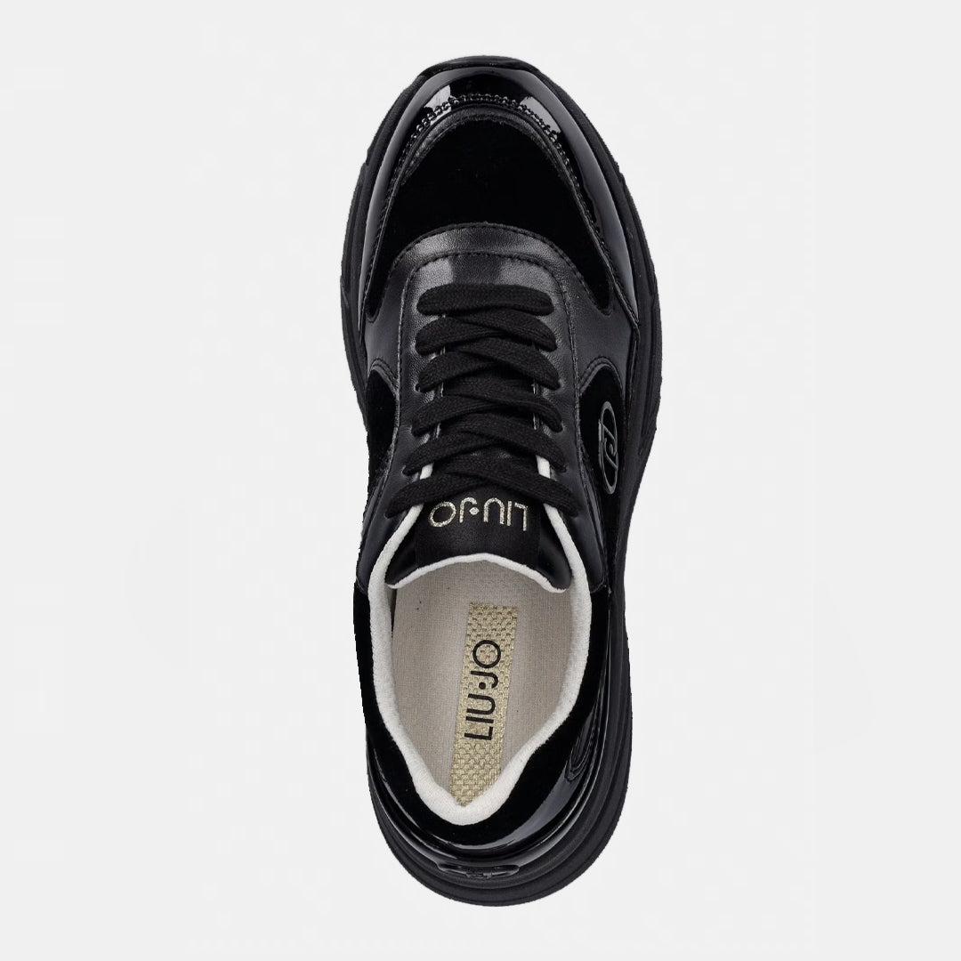Patikë Liu Jo LJ01 01 - SNEAKER CALF LEATHER/COW SUE BLACK 3