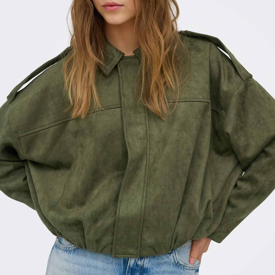 Jakne Only ONLMOON-STINA FAUX SUEDE BOMBER PNT NOO