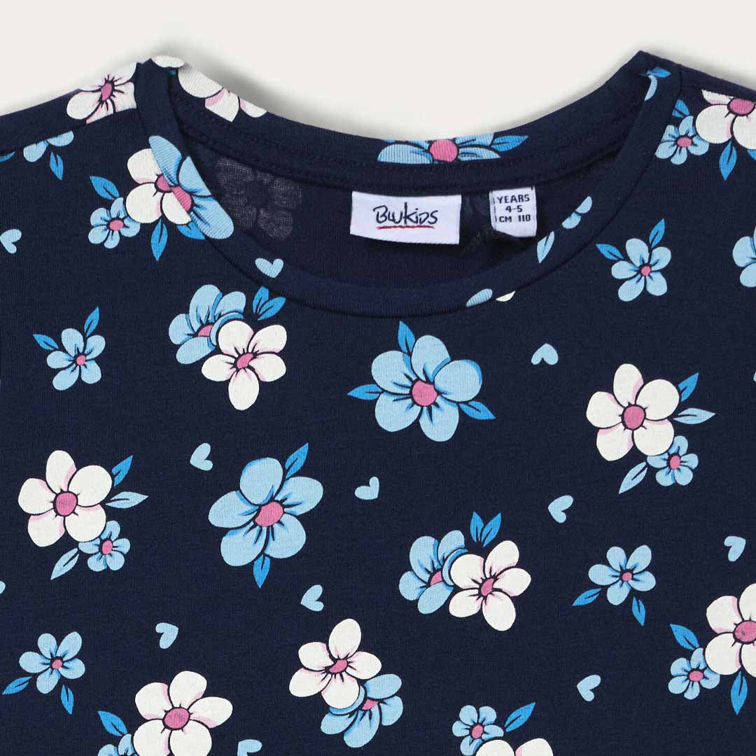 Fustan Blukids DRESS AOP    DARK BLUE