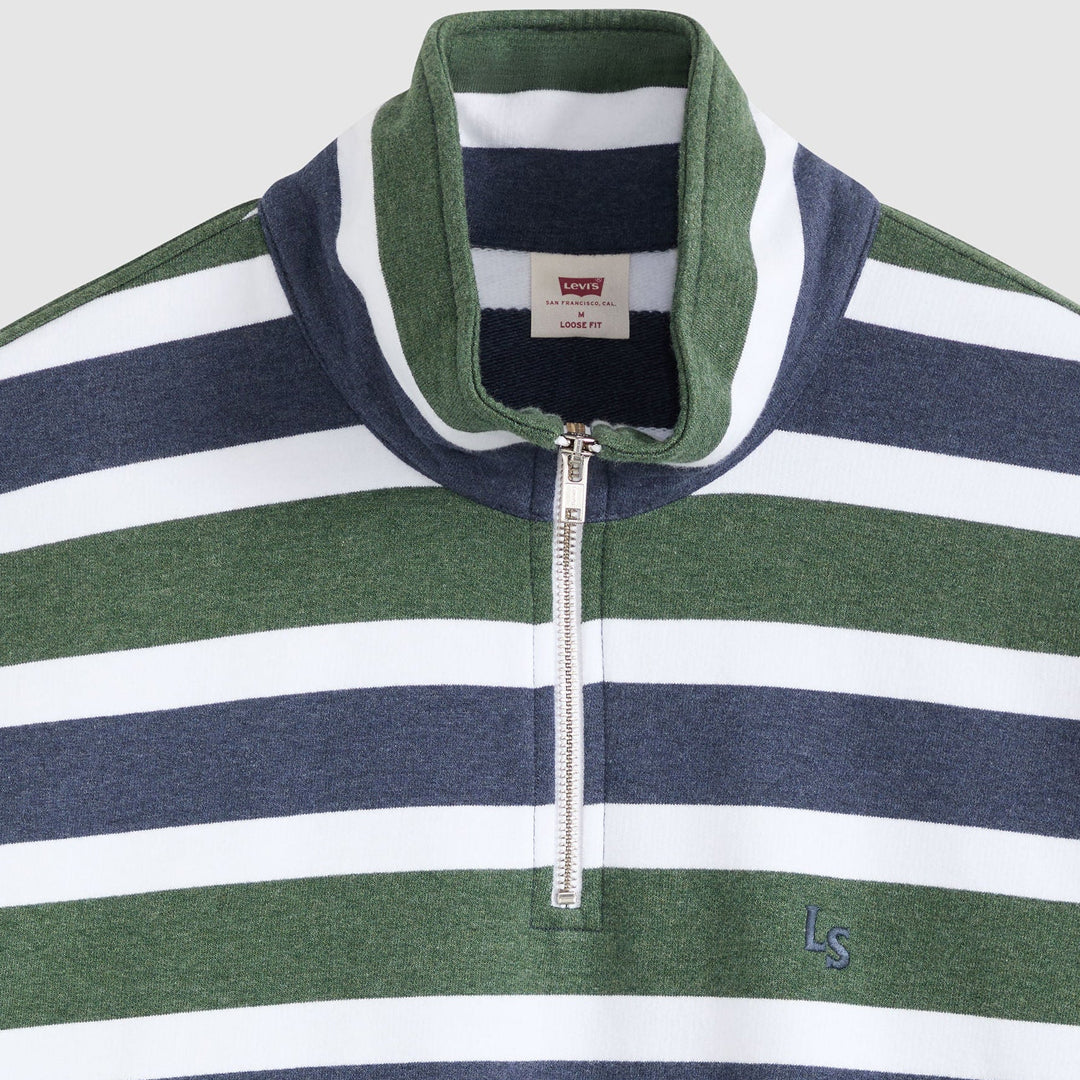 Bluzë Levis CAMERON 1/4 ZIP KOBY STRIPE KOMBU GREE