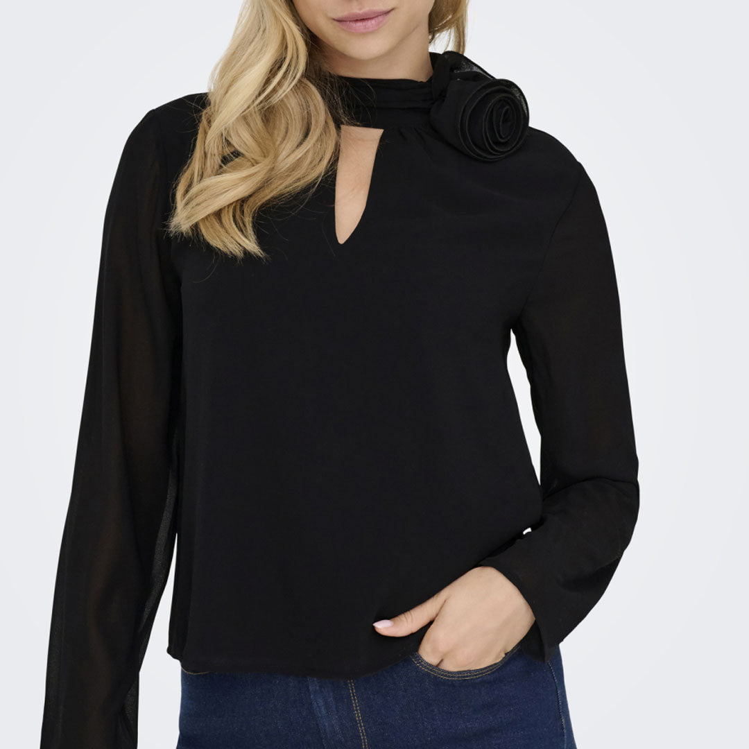 Bluzë JACQUELINE de YONG JDYNOMI L/S HIGH NECK ROS