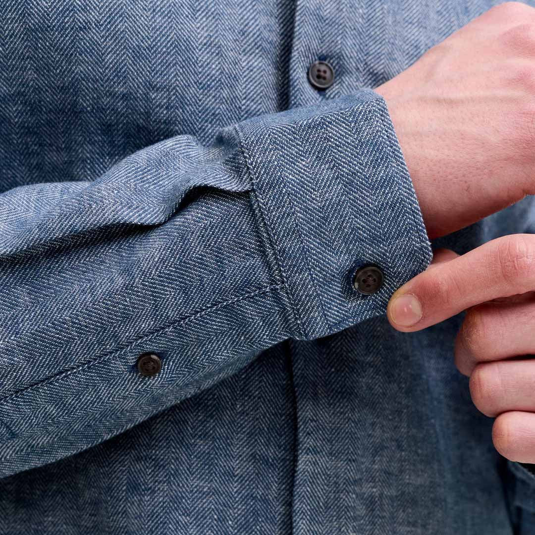 Këmishë Jack & Jones JPRBLAPARKER LINEN BLEND L/S SHIRT