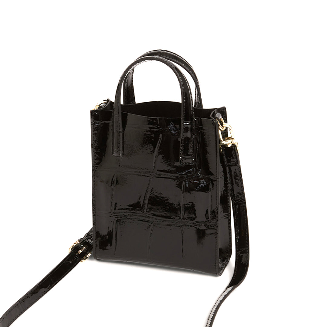 Qantë Ted Baker Croc Effect Mini Icon Bag