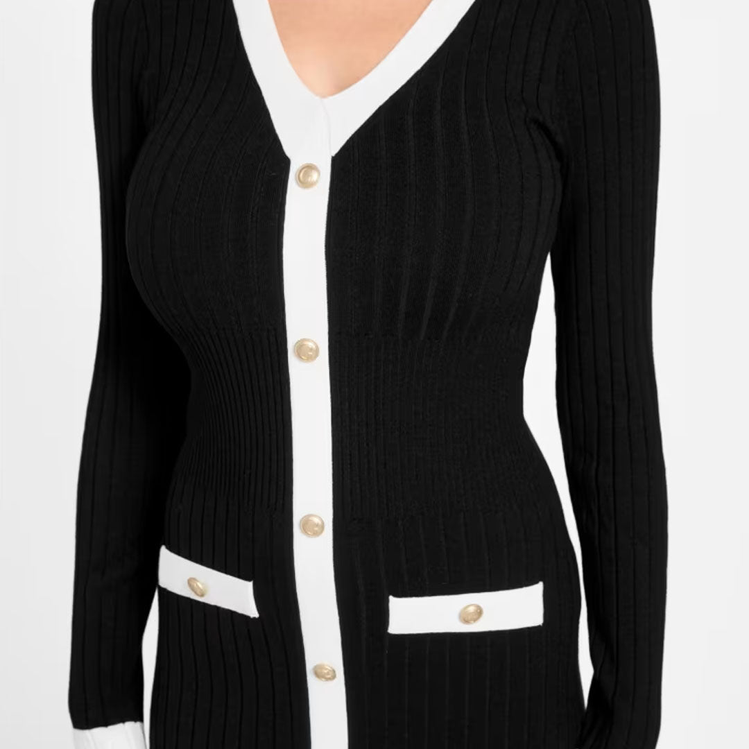 Fustan GUESS LS VN LAUREL SWTR DRESS