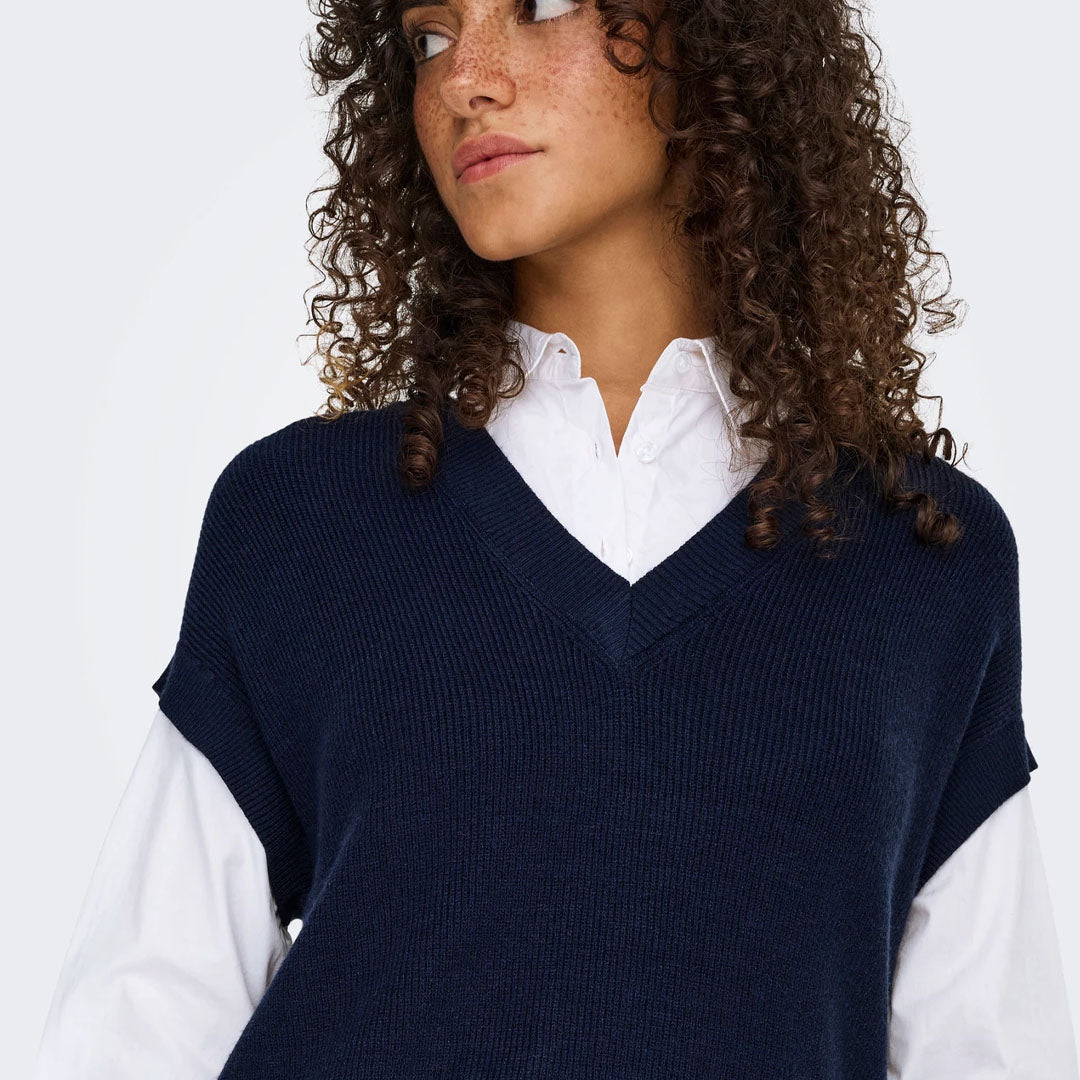 Jelek ONLY ONLPAYSON LS POLO MIX  VEST KNT