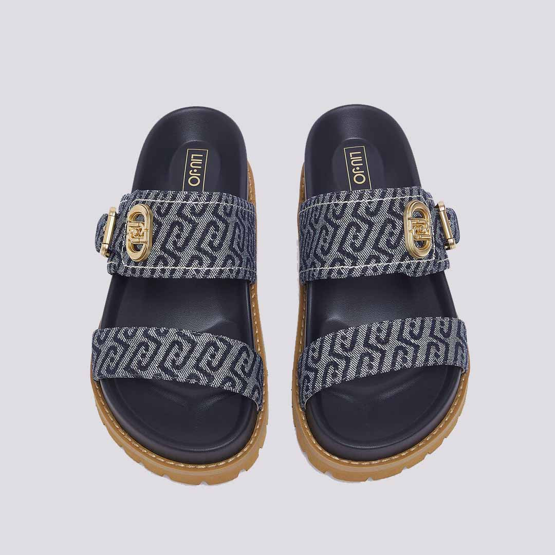 Sandale Liu Jo LIVIA 02 - SANDAL MONOGRAM DENIM DA