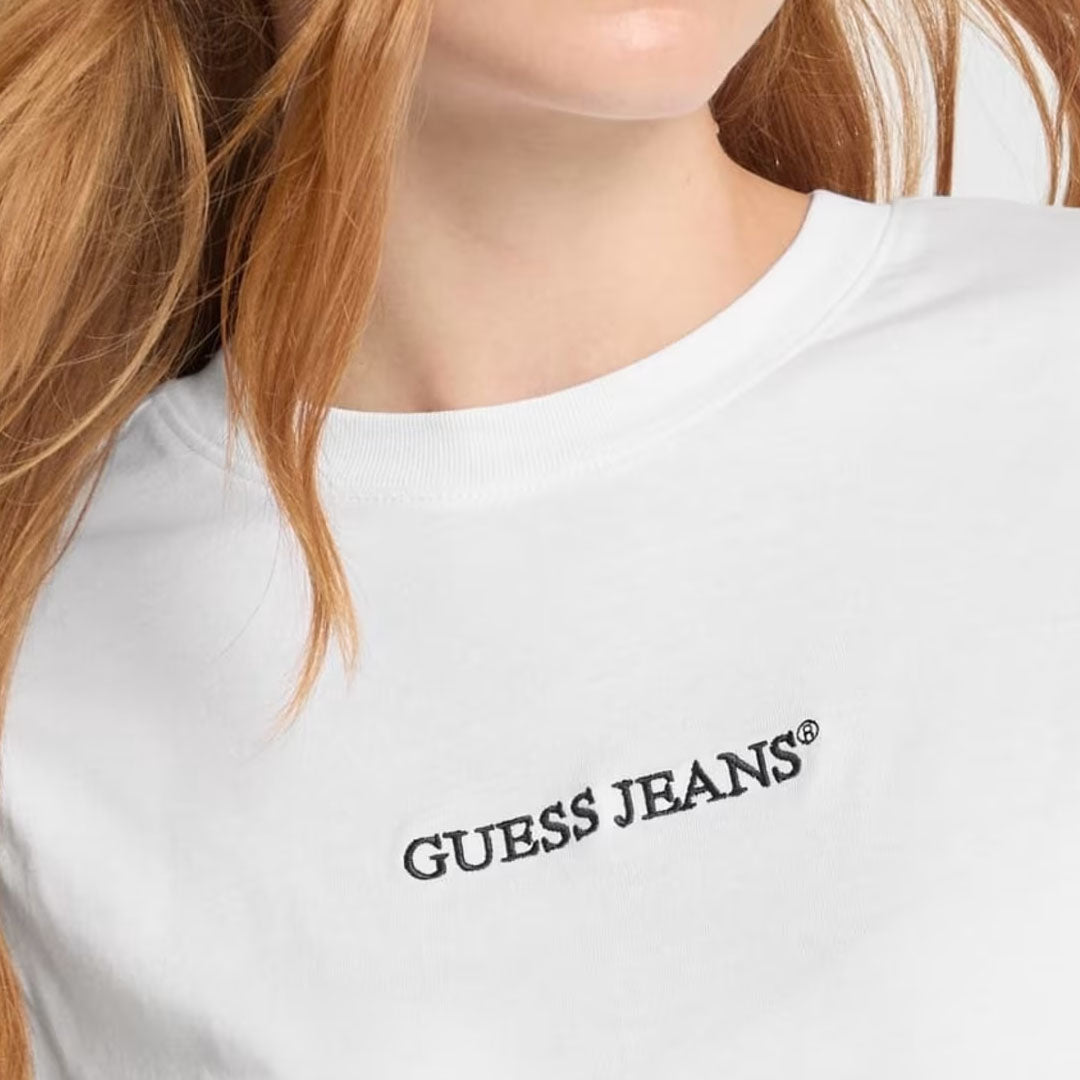 Maicë GUESS JEANS GJ SS CN BOXY EMBRO LOGO TEE