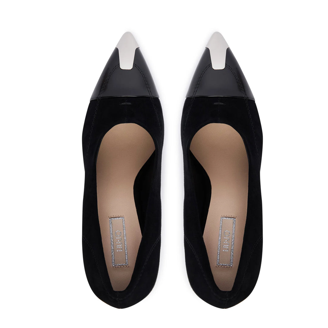 Këpucë Liu Jo DEMI 16 - DECOLLETE KID SUEDE/BOX SPREAD BLACK