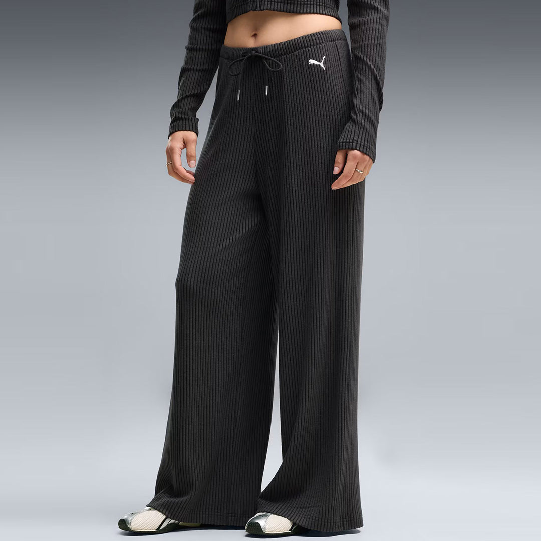 Trenerka të poshtme Puma ESS Ribbed Wide Leg Soft