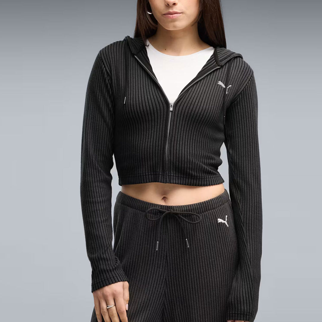 Duks Puma ESS Ribbed Full-Zip Soft Touch Hoodie