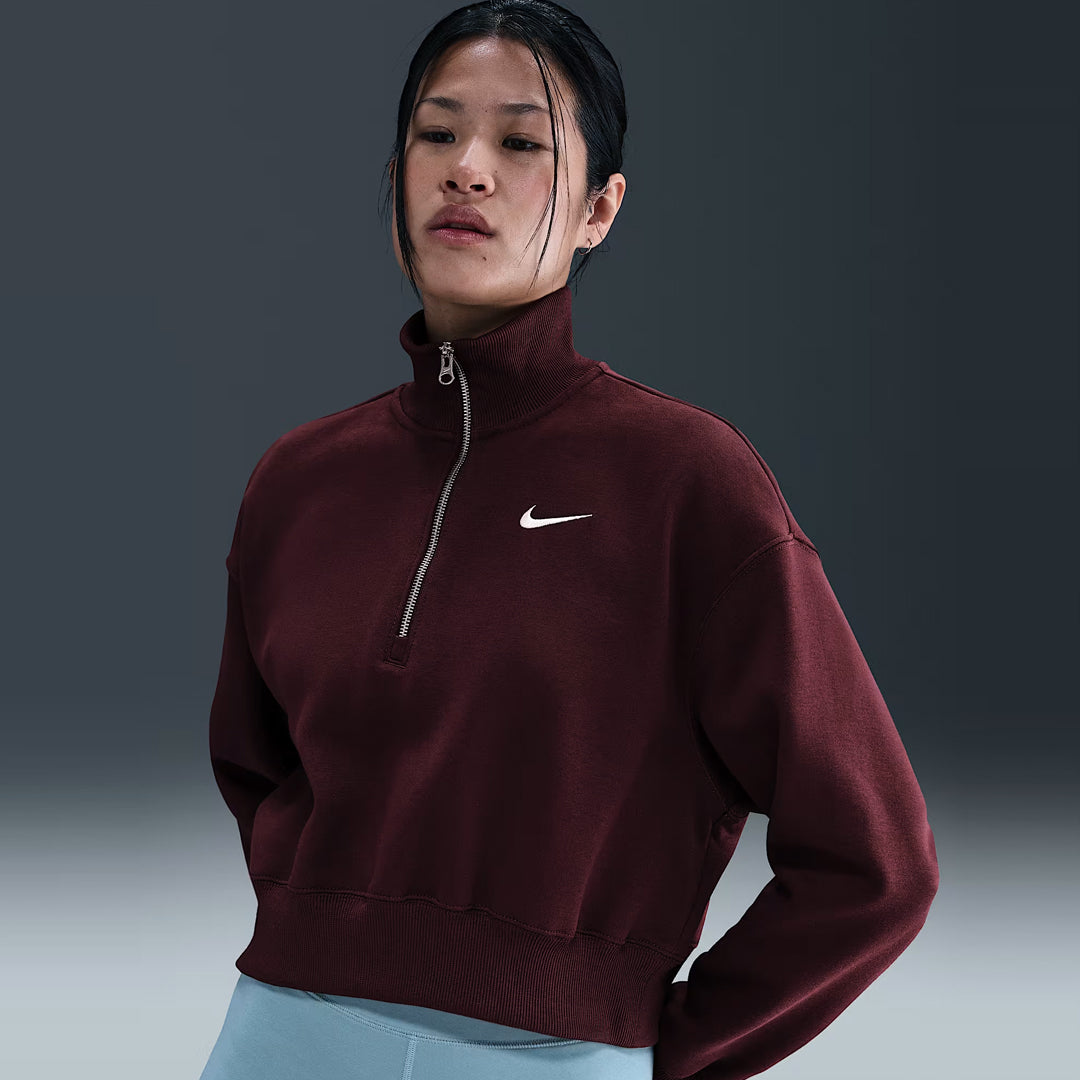 Duks NIKE W NSW PHNX FLC QZ CROP