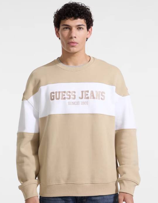 Horizontal Stripe Crewneck Sweatshirt Hover