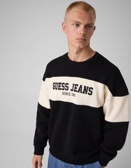 Horizontal Stripe Crewneck Sweatshirt