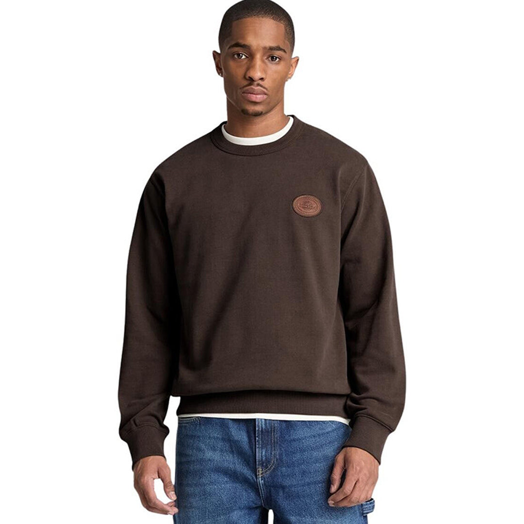 Duks Timberland Leather Patch LB Crew Sweatshi