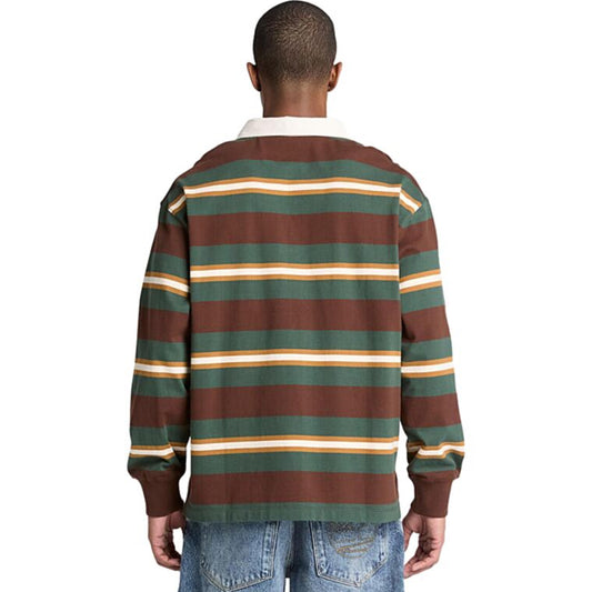 Bluzë Timberland LS Striped Rugby Polo CHICORY