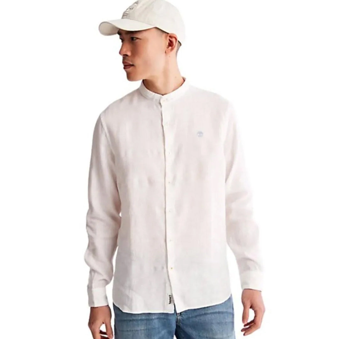 Këmishë Timberland MILL BROOK Linen Korean Collar