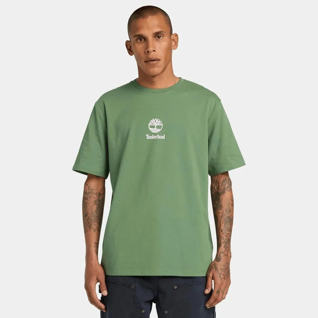 Maicë Timberland Print Stack Logo Short Sleeve